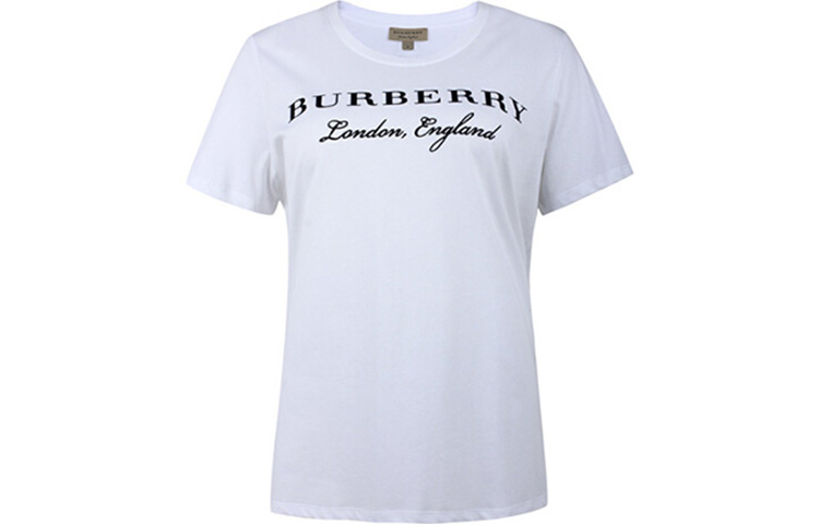 (Women) Burberry Logo Print Crew Neck Regular Fit White T-Shirt 40612471