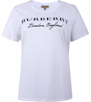 Order (W) Burberry 經典標誌印花圓領白色短袖T恤 40612471