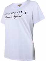 Shop (W) Burberry 經典標誌印花圓領白色短袖T恤 40612471