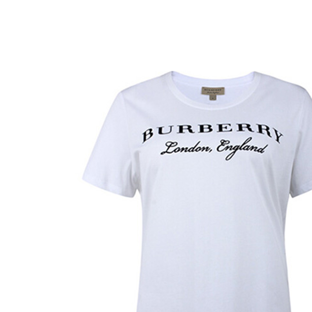 (Women) Burberry Logo Print Crew Neck Regular Fit White T-Shirt 40612471 圖 8