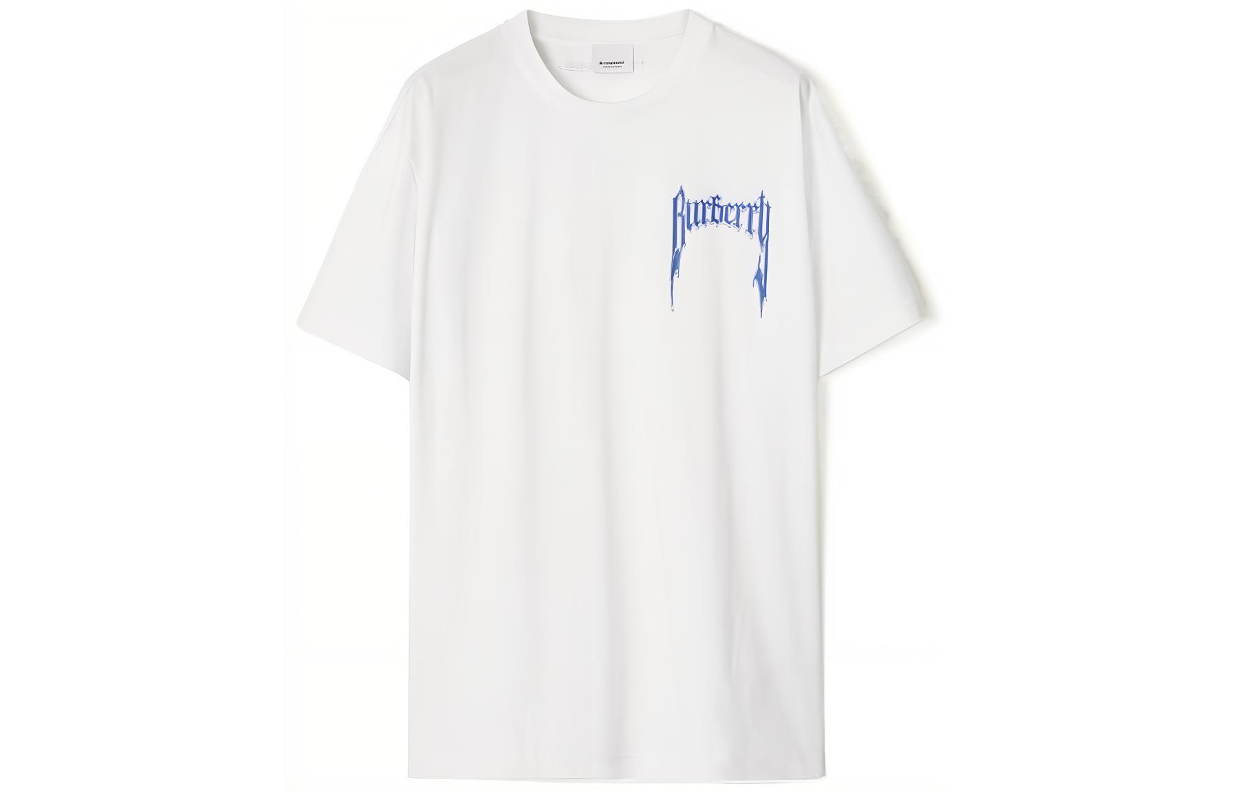 (Women) Burberry Logo Print Crewneck Oversized T-Shirt White  SS23 Drop Shoulder. 80696121