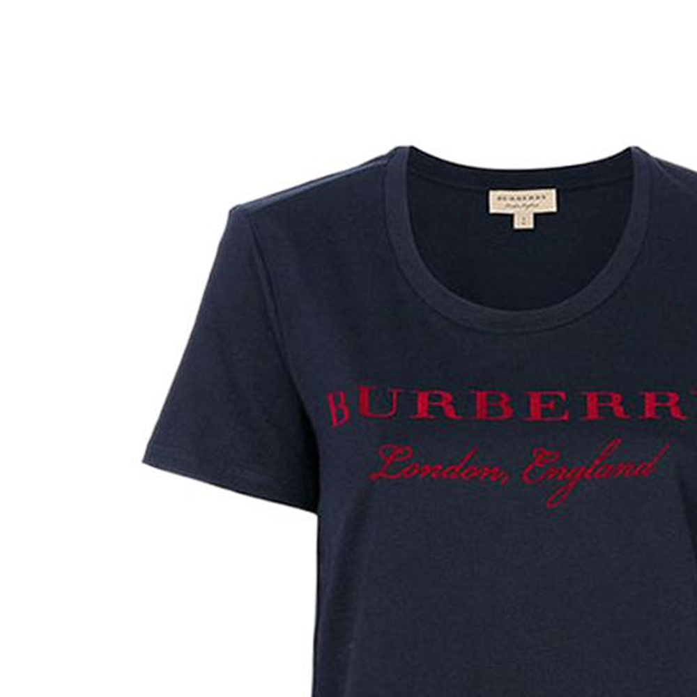 (Women) Burberry Logo Print Crewneck T-Shirt in Light Blue 40570471 圖 6