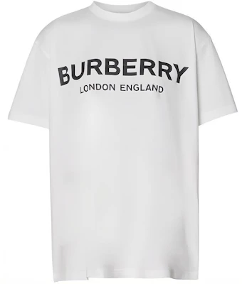 (W) 博柏利标志印花白色圆领T恤 80125601 Order (W) 博柏利标志印花白色圆领T恤 80125601