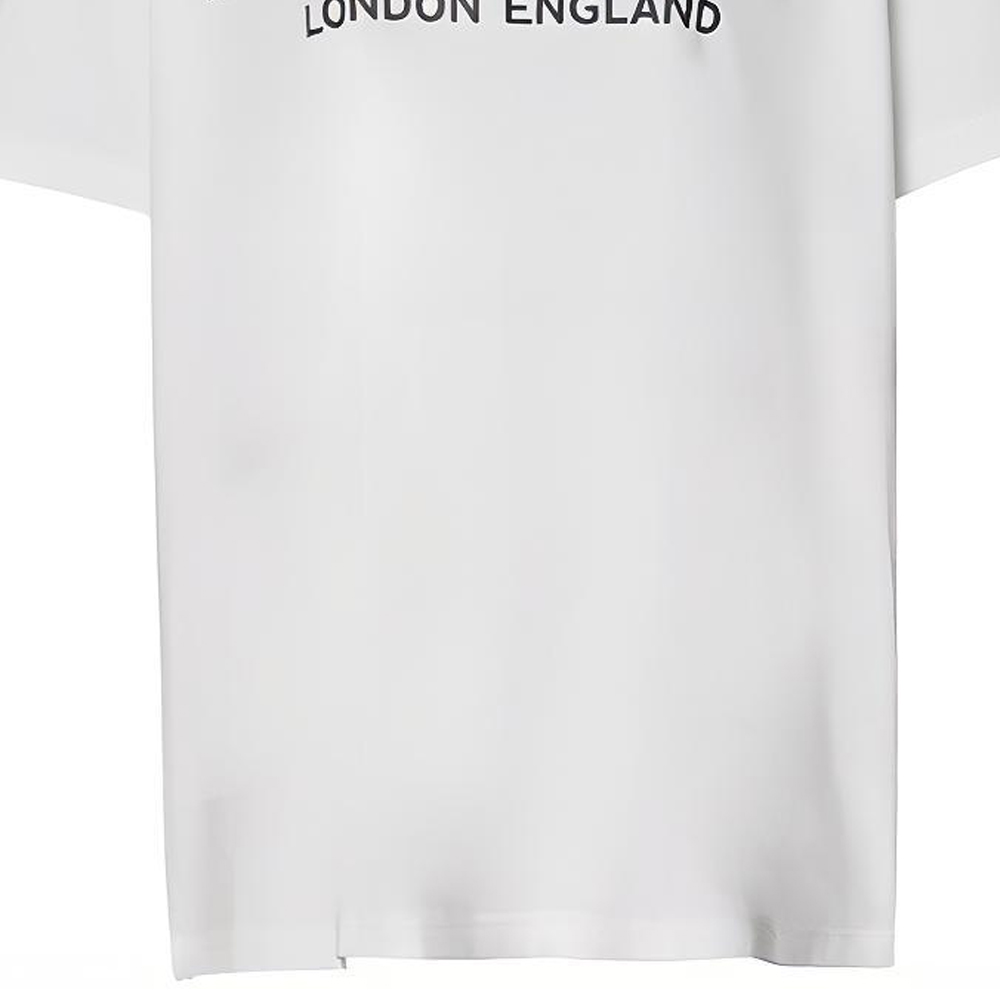 Sizing (W) 博柏利标志印花白色圆领T恤 80125601