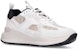 (W) Burberry Logo Print Kulit, Suede dan Check Mesh Sneakers Archive Beige Putih 80634701