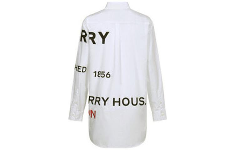 (Women) Burberry Logo Print Long Sleeve Casual Shirt - White. 80156371 圖 3