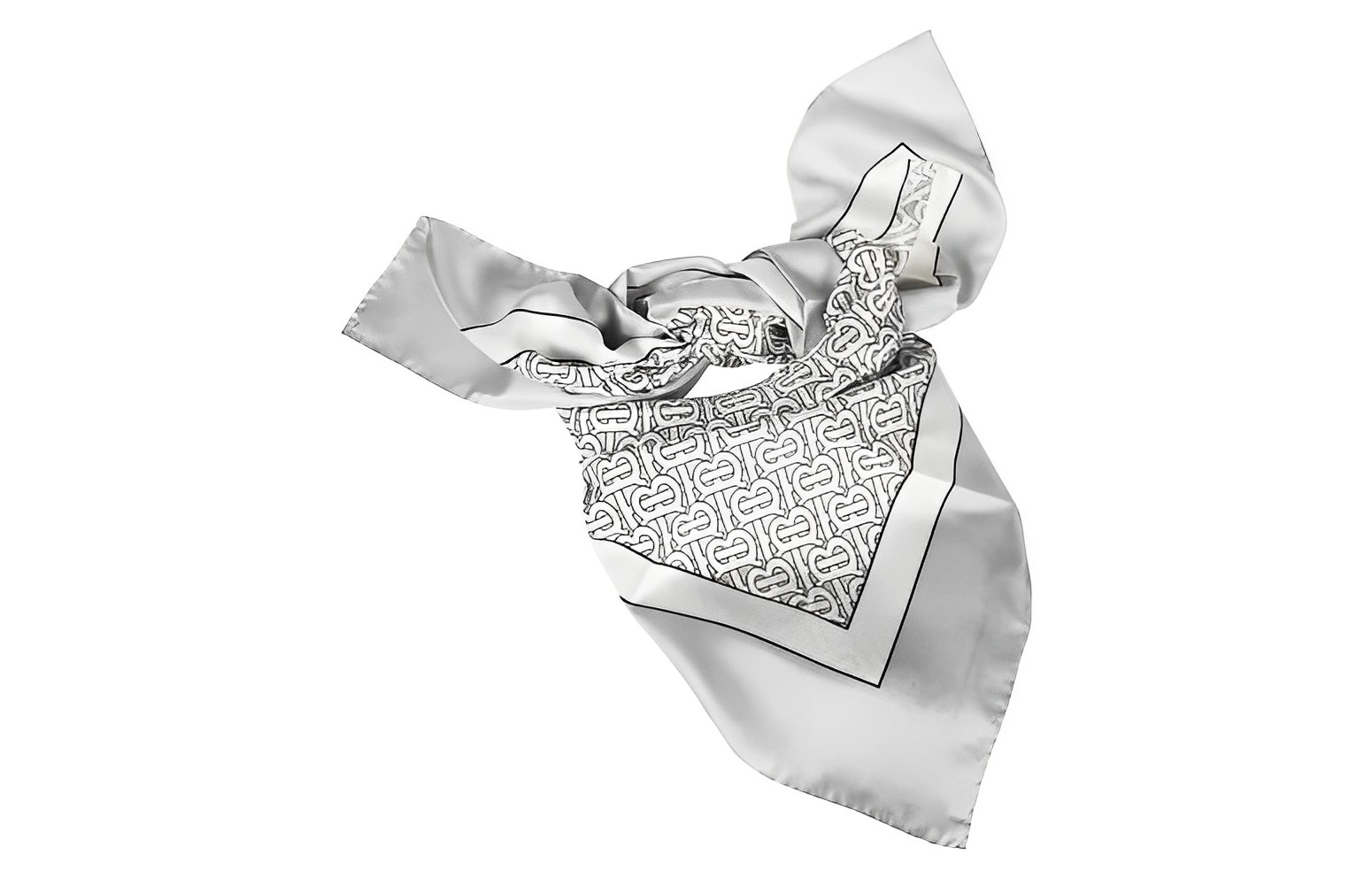 Order (Women) Burberry Logo Print Silk Scarf Grey 80272661