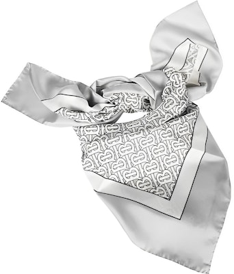 (Women) Burberry Logo Print Silk Scarf Grey 80272661 Order (Women) Burberry Logo Print Silk Scarf Grey 80272661