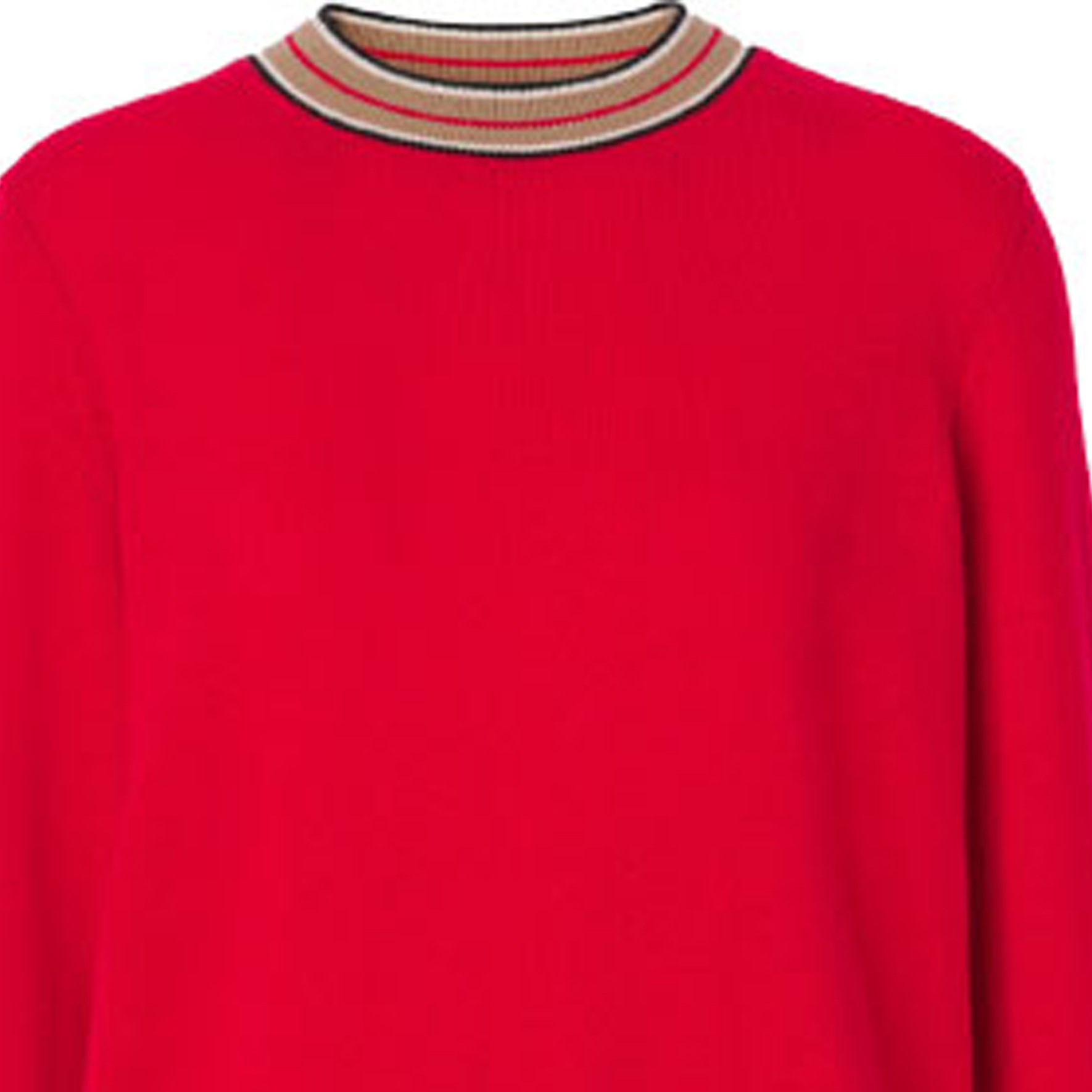 (Women) Burberry Logo Print Striped Cashmere Sweater in Bright Red. 80488321 圖 6