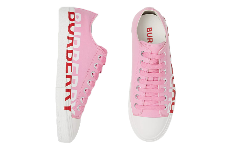 (W) Burberry Logo Print Tricolor Cotton 'Pink Fashion Sneaker'