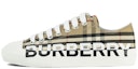 Buy (W) Burberry Logo Cetak Kasut Cotton Corak Vintage Beige Arsip 8024301