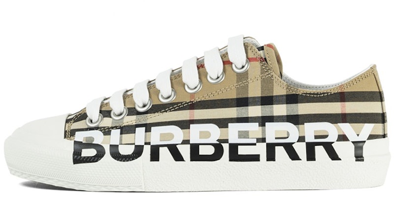 (Women) Burberry Logo Print Vintage Check Cotton Sneakers Archive Beige 8024301 Buy (Women) Burberry Logo Print Vintage Check Cotton Sneakers Archive Beige 8024301