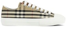 Order (W) Burberry Logo Cetak Kasut Cotton Corak Vintage Beige Arsip 8024301