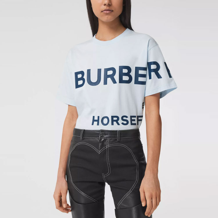 (Women) Burberry Logo Print White Relaxed Fit Crew Neck T-Shirt 80407651 圖 4