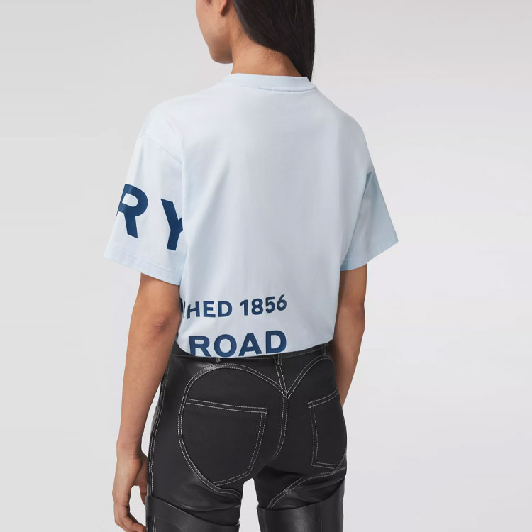 (Women) Burberry Logo Print White Relaxed Fit Crew Neck T-Shirt 80407651 圖 5