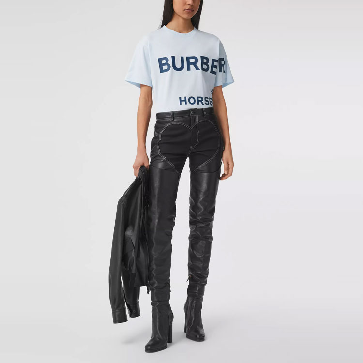 (Women) Burberry Logo Print White Relaxed Fit Crew Neck T-Shirt 80407651 圖 6