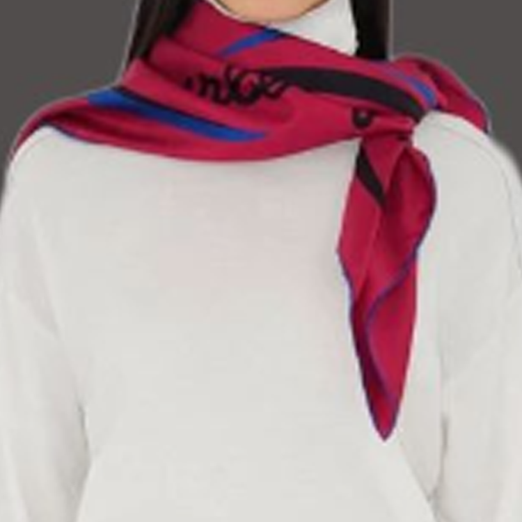 (Women) Burberry Logo Silk Scarf  Cranberry Red. 80992261 圖 4