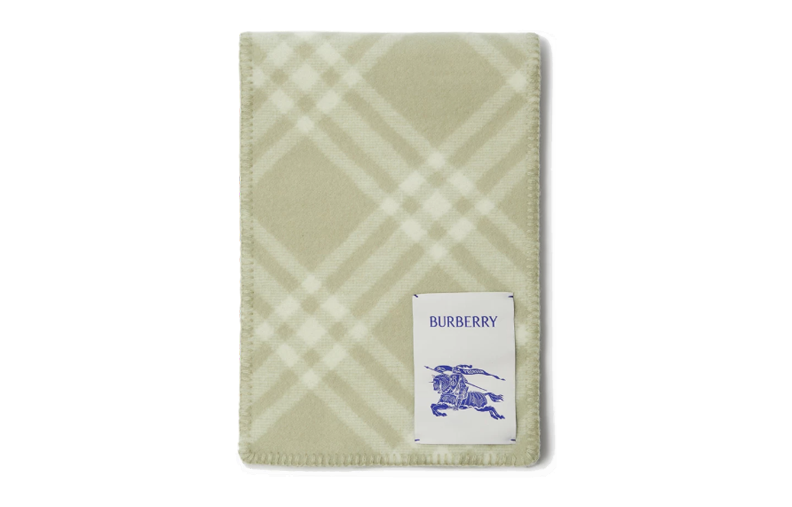 Lookbook (W) 버버리 로고 울 스카프 여성용 그레이 그린 80792471