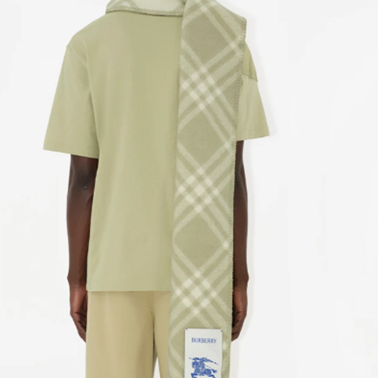 Purchase (W) 버버리 로고 울 스카프 여성용 그레이 그린 80792471