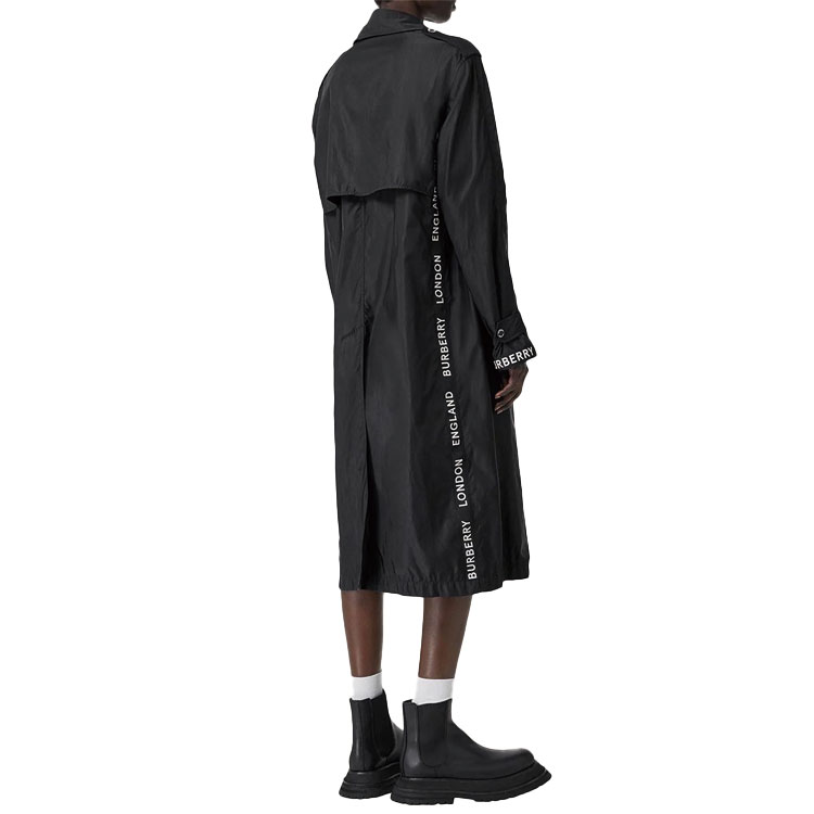 (Women) Burberry Long Black Trench Coat with Logo Details 80158951 圖 3