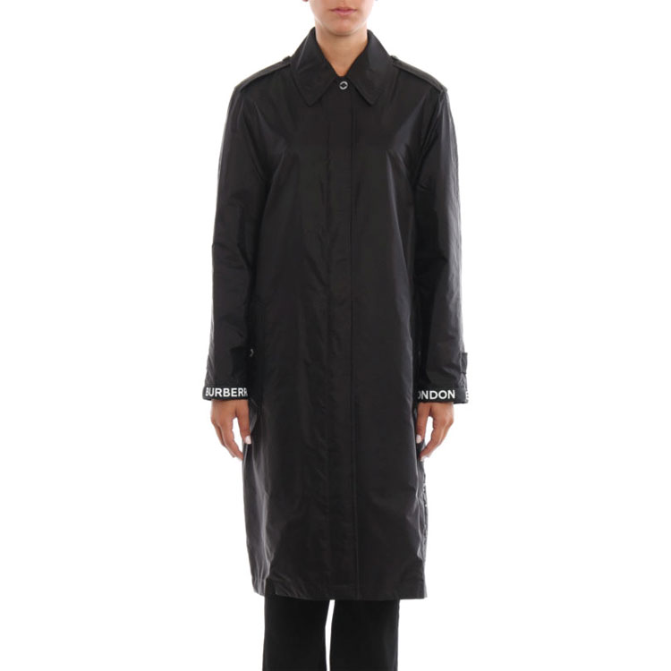 (Women) Burberry Long Black Trench Coat with Logo Details 80158951 圖 4