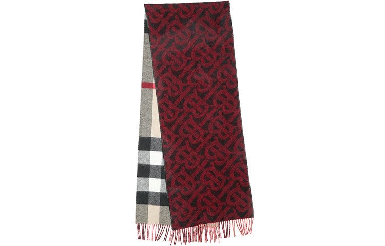 (Women) Burberry Long Scarf Dark Red. 8043733