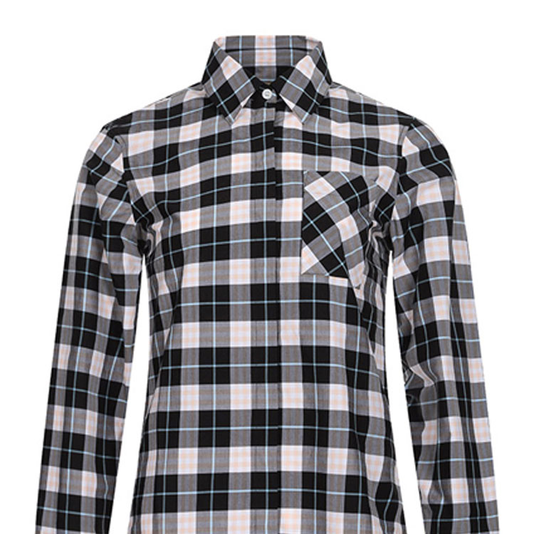 (Women) Burberry Long Sleeve Check Shirt in Black, Gray, and Pink 80066851 圖 6