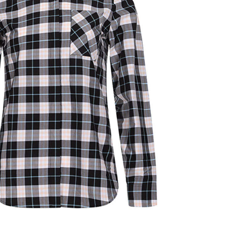 (Women) Burberry Long Sleeve Check Shirt in Black, Gray, and Pink 80066851 圖 7