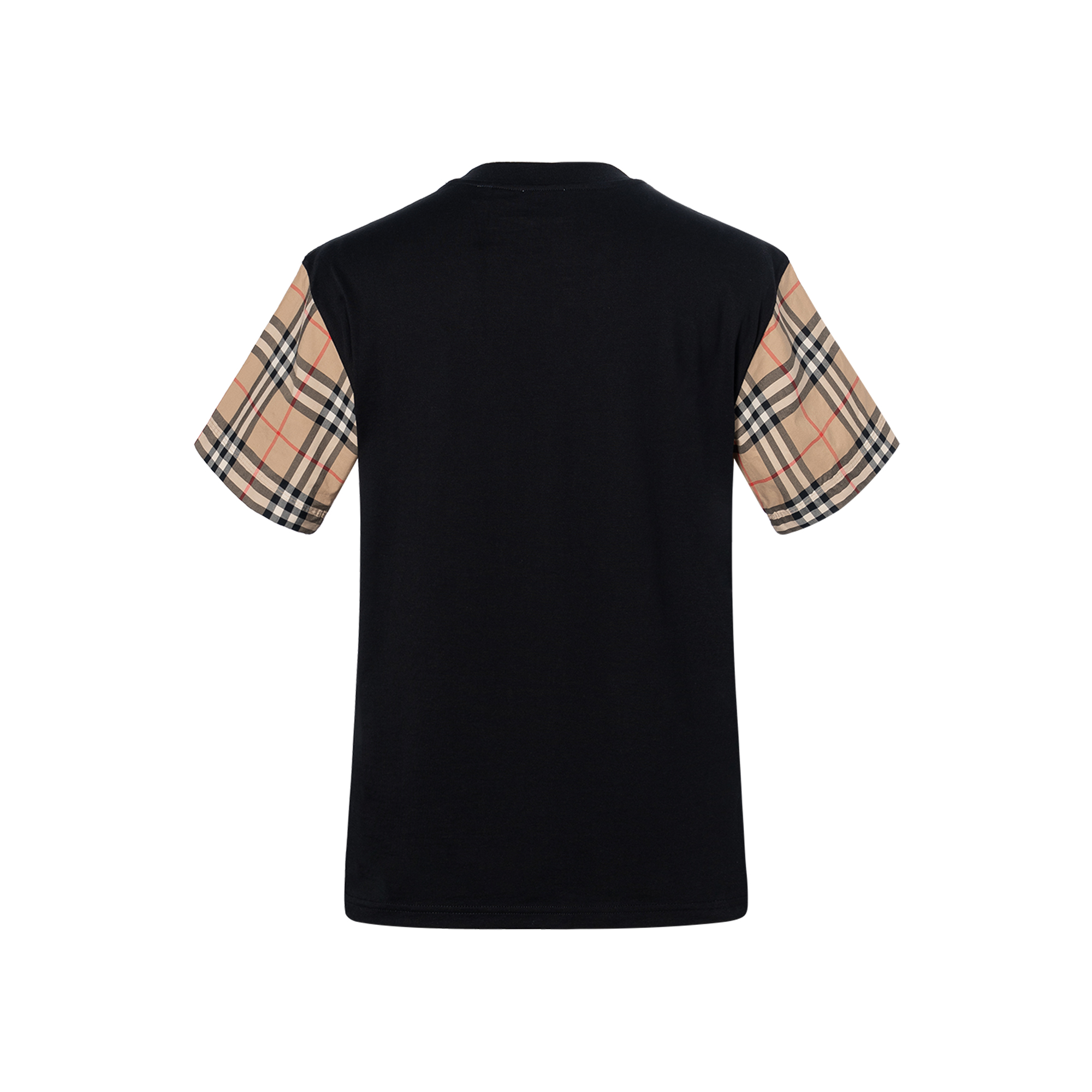 Lookbook (W) 버버리 루즈핏 체크 크루넥 드롭숄더 티셔츠 블랙 80430571