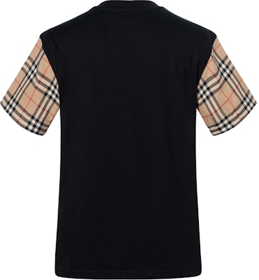 (Women) Burberry Loose Fit Check Crewneck Drop Shoulder T-Shirt Black 80430571 Lookbook (Women) Burberry Loose Fit Check Crewneck Drop Shoulder T-Shirt Black 80430571