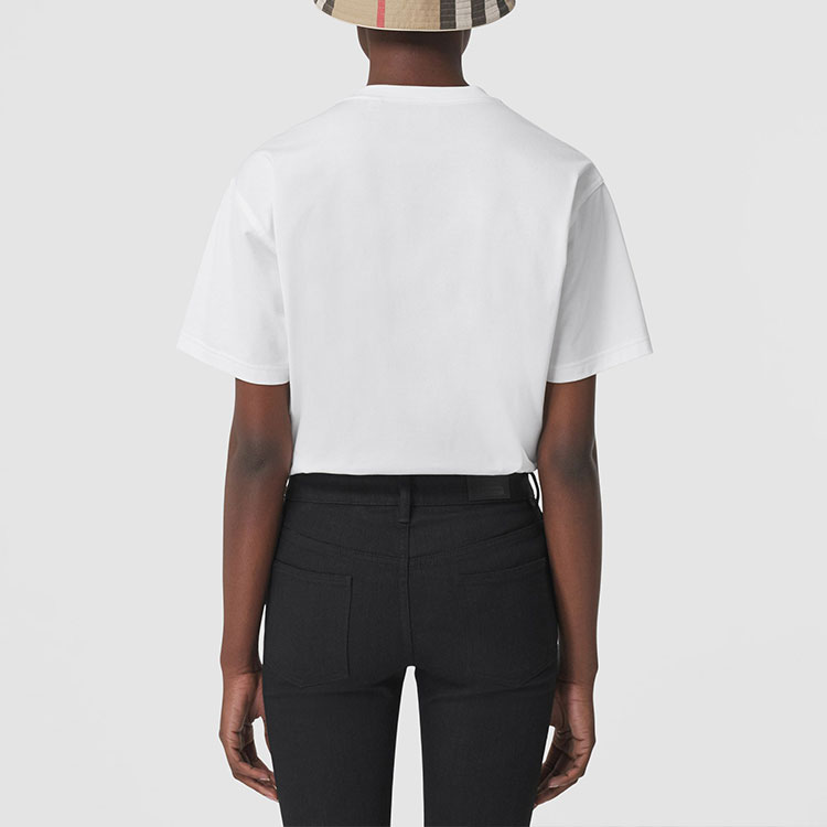 (Women) Burberry Loose Fit Check Pocket Cotton T-Shirt White Summer Essential. 80433861 圖 8