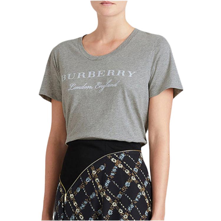 (Women) Burberry Loose Fit Logo Print T-Shirt Grey 4057046 圖 3
