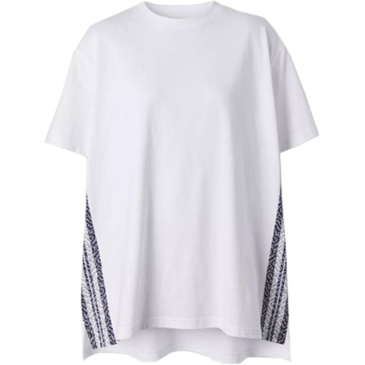 (Women) Burberry Loose Fit Monogram Stripe Print Cotton Oversized T-Shirt. 80488091
