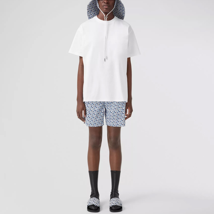 (Women) Burberry Loose Fit Monogram Stripe Print Cotton Oversized T-Shirt. 80488091 圖 3