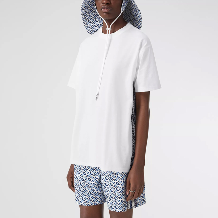 (Women) Burberry Loose Fit Monogram Stripe Print Cotton Oversized T-Shirt. 80488091 圖 4