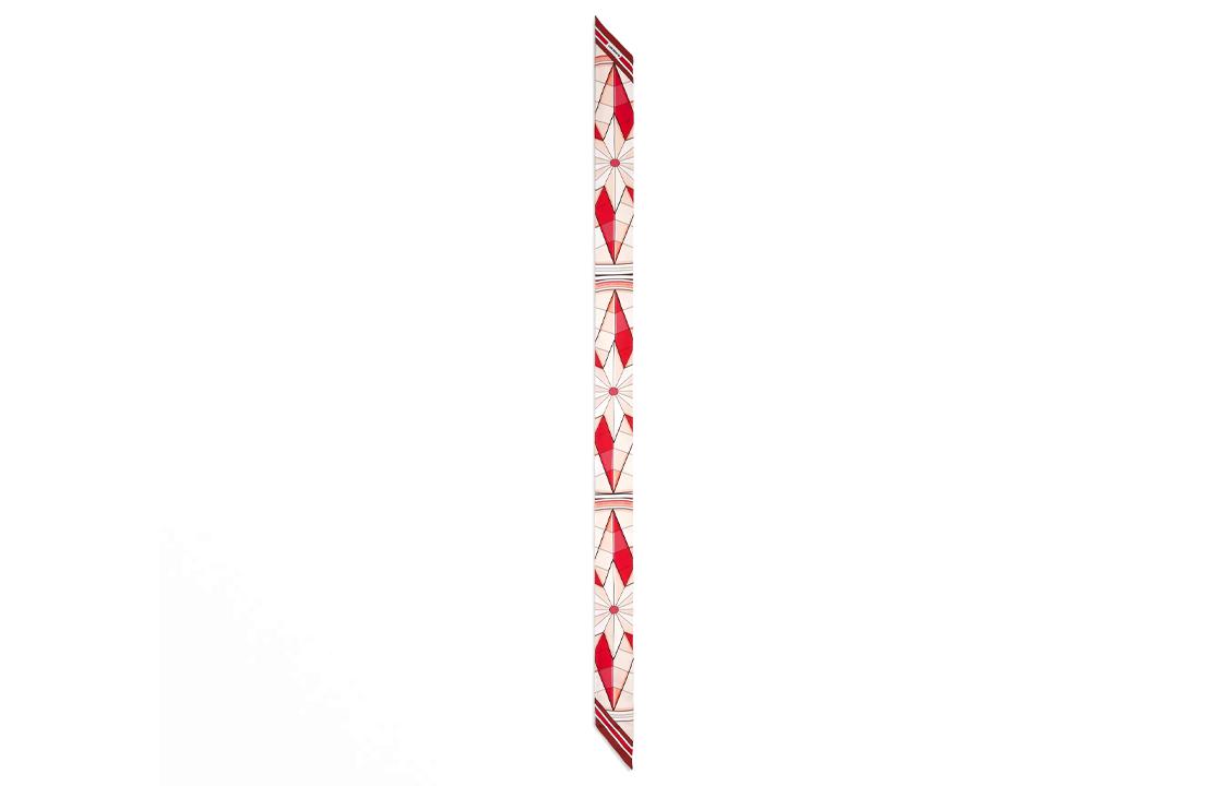 (Women) Burberry Love Star Print Slim Silk Scarf  - Scarlet Red 80587471 圖 3