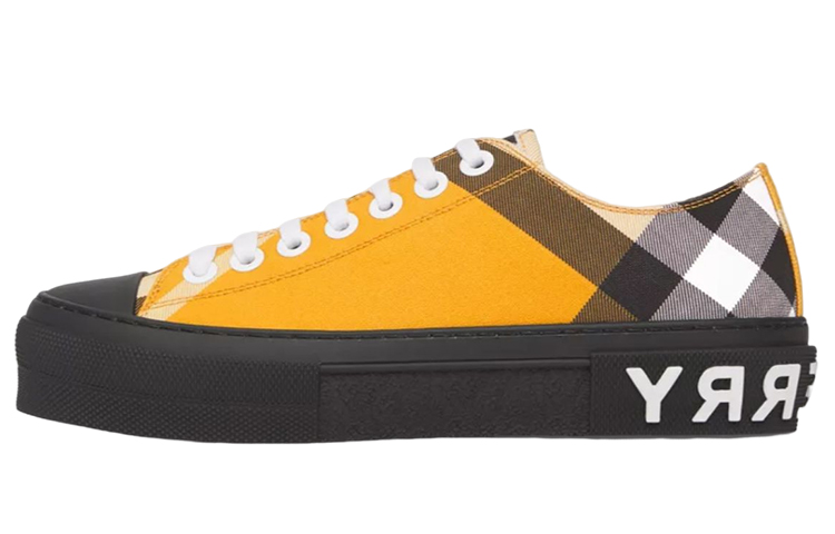 Buy (Women) Burberry Low-Top 'Logo Check Print Yellow' 80558751