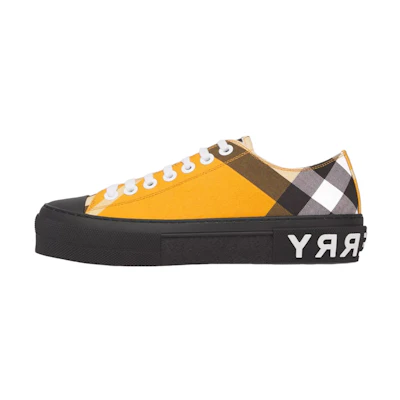 (W) Burberry Low-Top 'Logo Check Print Yellow'