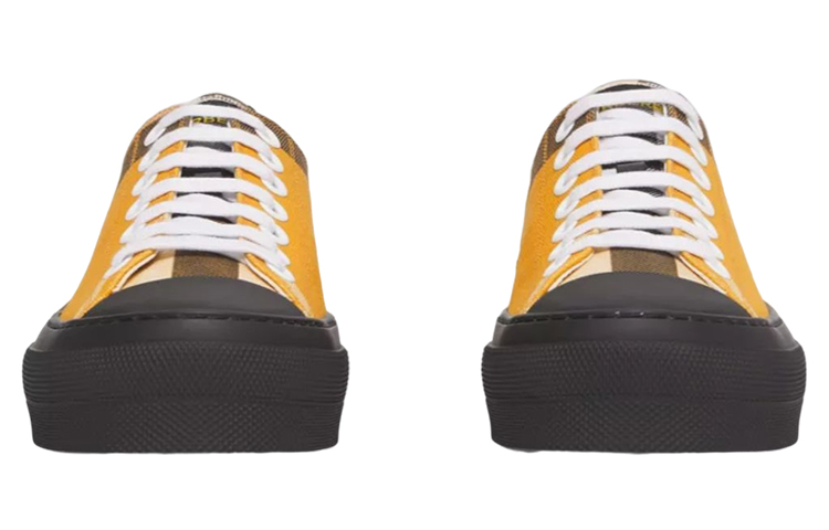 (W) Burberry Low-Top 'Logo Check Print Yellow' 圖 2