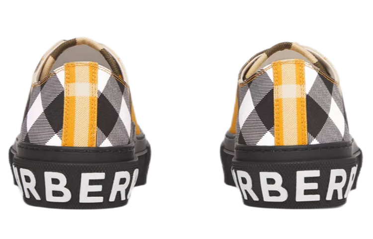 (W) Burberry Low-Top 'Logo Check Print Yellow' 圖 3