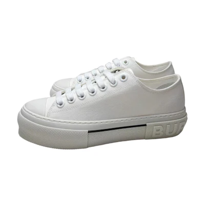 (W) Burberry Low-Top Lace-Up 'Fashion White'