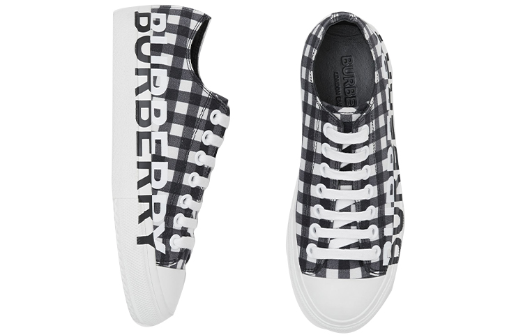 (W) Burberry Low-Top Sneaker 'Black Logo Check Print'