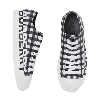 (W) Burberry Low-Top Sneaker 'Black Logo Check Print'