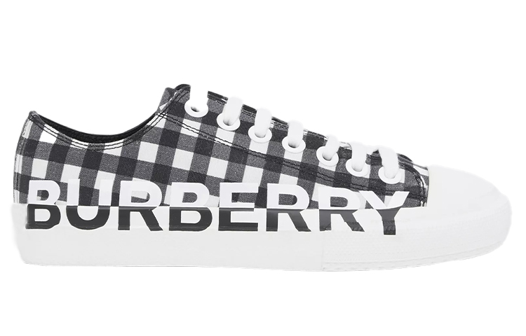 (W) Burberry Low-Top Sneaker 'Black Logo Check Print' 圖 2