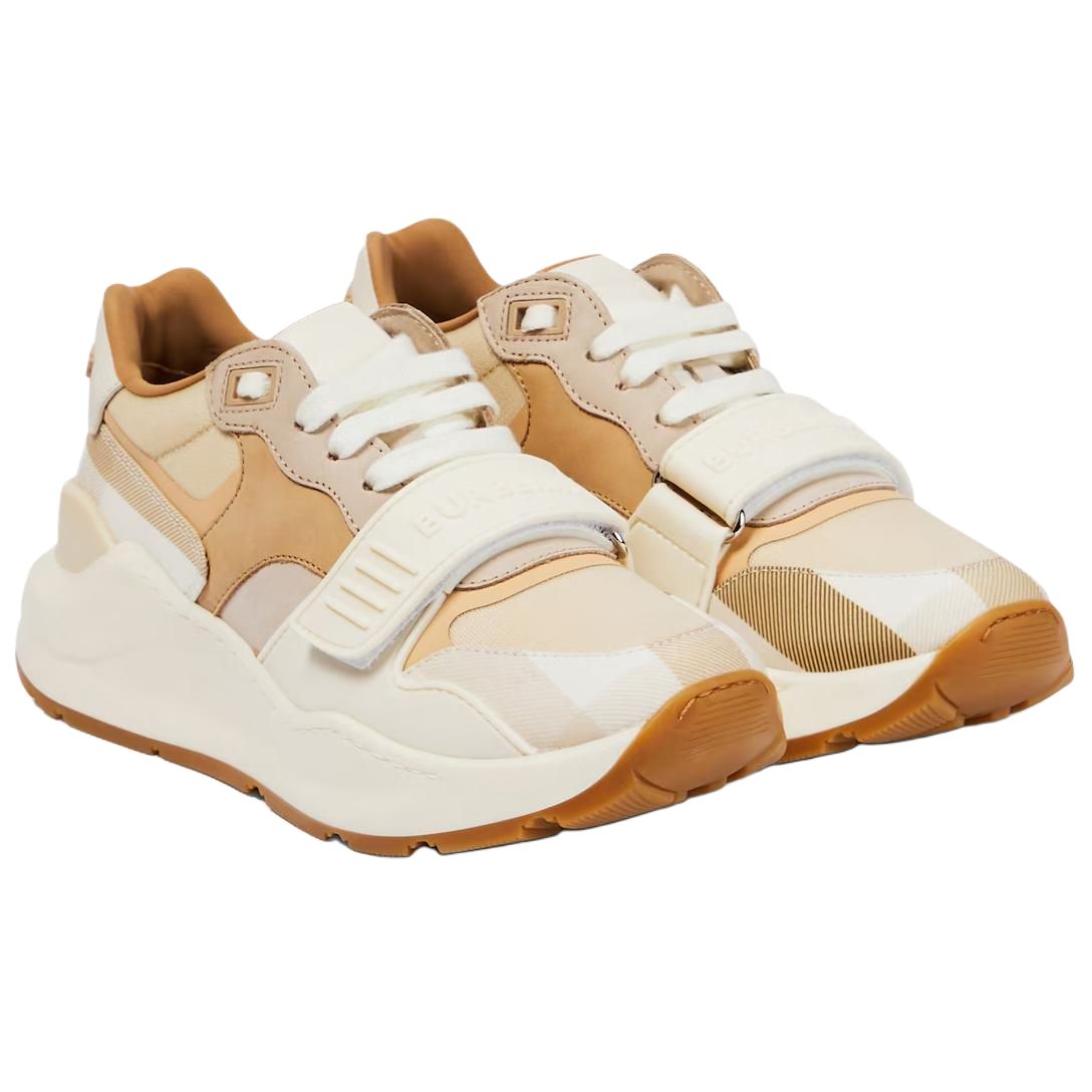 (W) Burberry Low-Top Sneaker 'Check Logo Tan' 圖 3