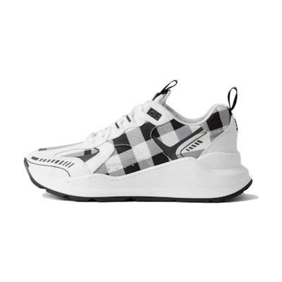(W) Burberry Low Top 'Black White Checkered Lace'