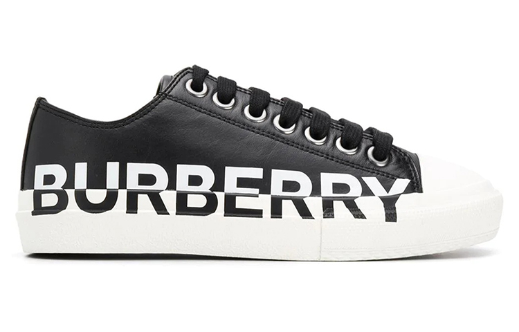Order Burberry博柏利 亮面皮革休閒運動 2020ss 時尚板鞋 女款 黑色