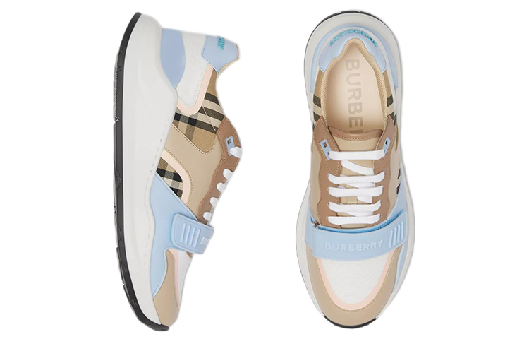 (W) Burberry Low-Top Sneaker 'Blue and Brown Plaid' 圖 4