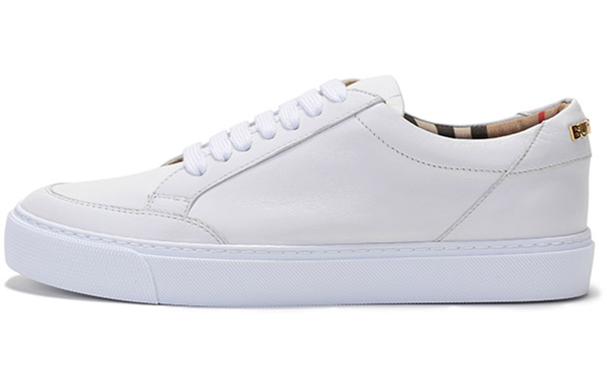 (W) Burberry Low Top Sneaker 'White Leather'