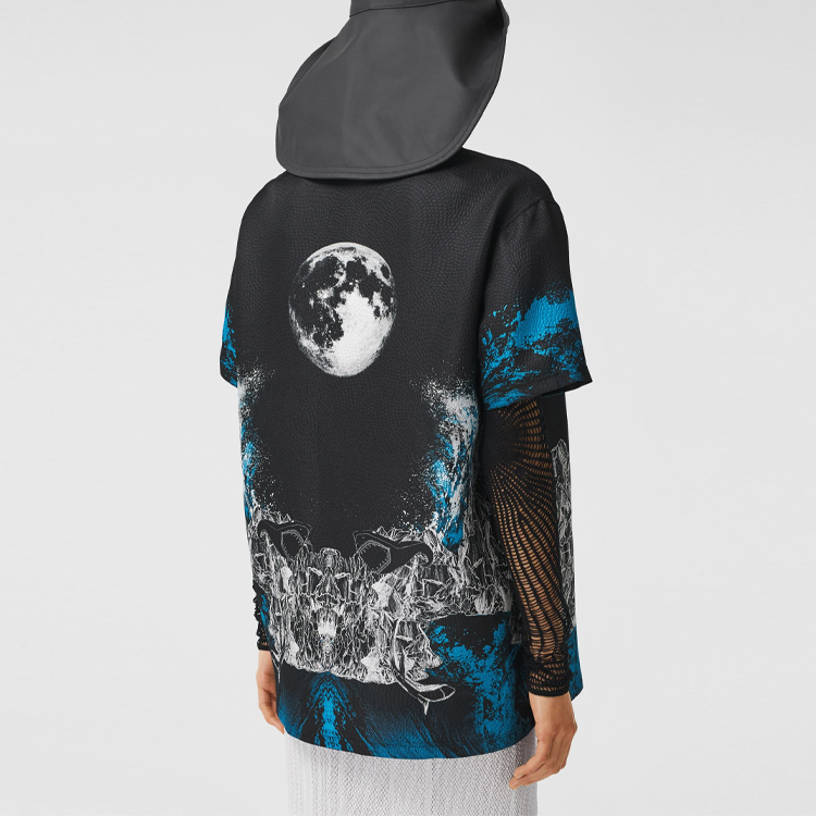 (Women) Burberry Mermaid Print Silk-Blend T-Shirt 45679711 圖 6